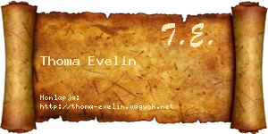 Thoma Evelin névjegykártya
